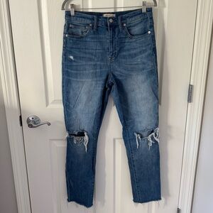 Madewell Distressed High Rise Slim BOYJEAN - Size 28